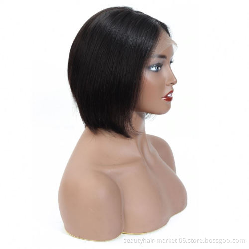 Frontal wig human hair wigs woman wigs men virgin cuticle aligned hair